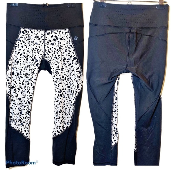 ATHLETA Stealth TruCool Black & White Capri Leggings, Size Small - Picture 6 of 11